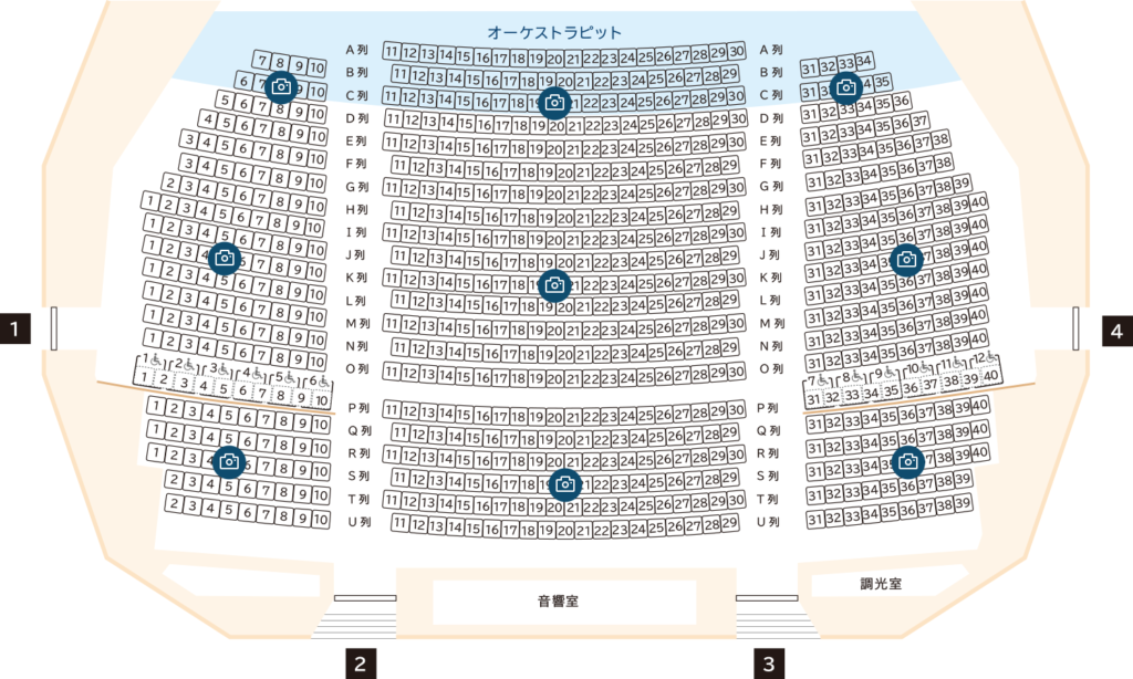 東京ブリリアホールの座席表