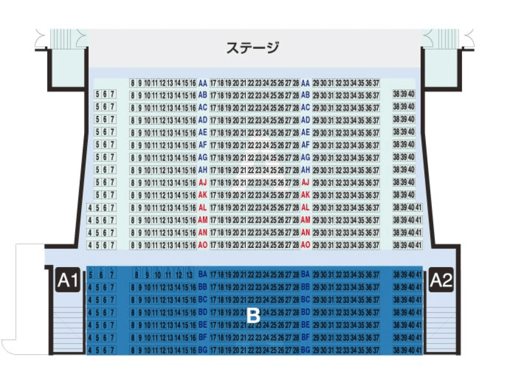 グランキューブ大阪の座席表