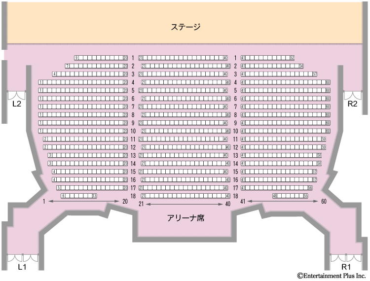 東京ドームシティホールの座席表