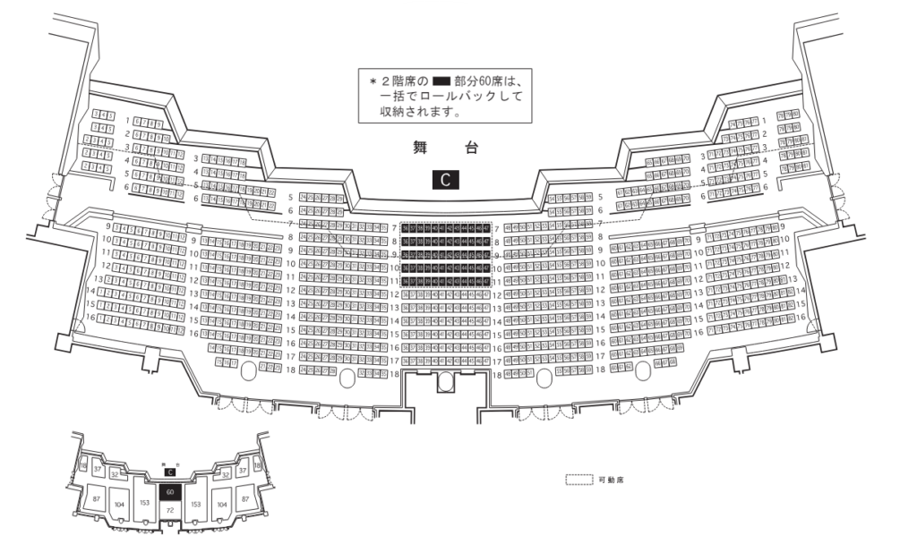 パシフィコ横浜国立大ホールの座席表