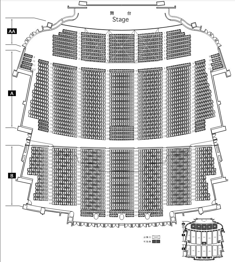 パシフィコ横浜国立大ホールの座席表