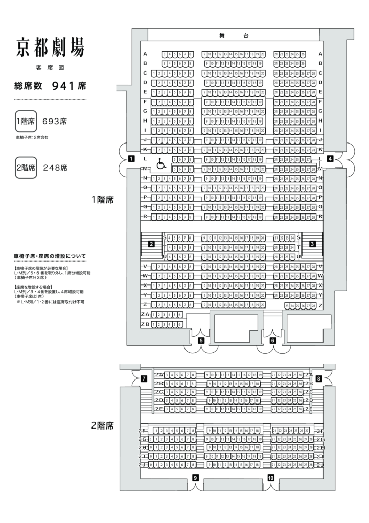 京都劇場の座席表