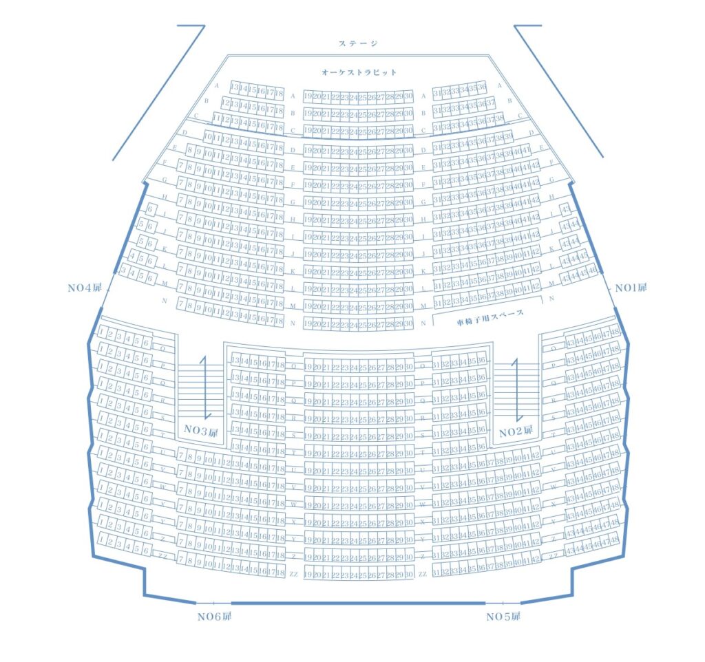 森ノ宮ピロティホール座席表